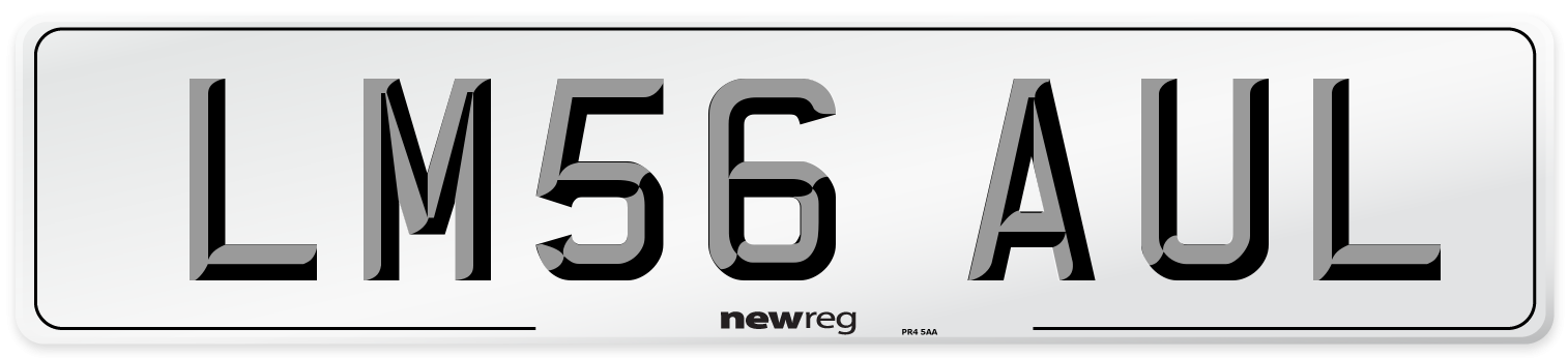 LM56 AUL Number Plate from New Reg